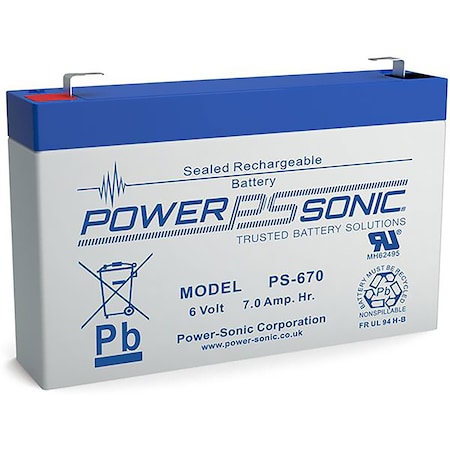 Power Sonic PS-670F1 Univeral AGM Battery PS-670F1